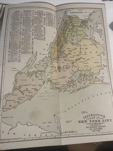 Vintage 1915 Instructive Map New York City The Universal Company Liberty Street - Picture 1 of 11