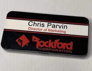 🔥 RARE - Rockford Fosgate Employees Name Badge Circa 1990 - 2007 - Chris Parvin - Picture 1 of 2