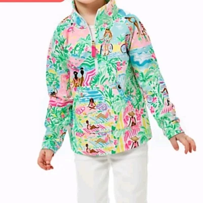 Lilly Pulitzer Girls Little Skipper Popover Let's Get Together XL 12-14 Foto 1 de 4