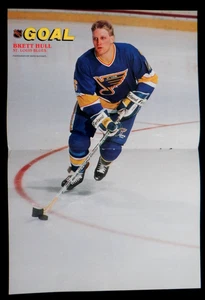 Brett Hull Goal magazine 2 page Poster 1989, St. Louis Blues - Bild 1 von 2