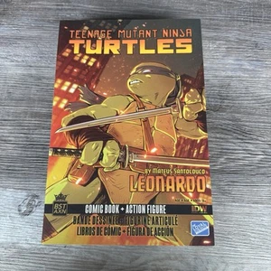 TNMNT Leonardo Comic Book + Action Figure By Mateus Santolouco BST AXN - Picture 1 of 16