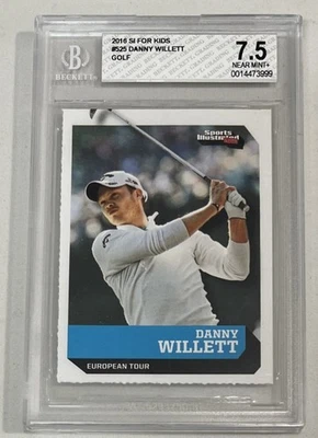 DANNY WILLETT ROOKIE RARE 2016 SPORTS ILLUSTRATED SI FOR KIDS PGA NM+ BGS 7.5 - Image 1 of 2