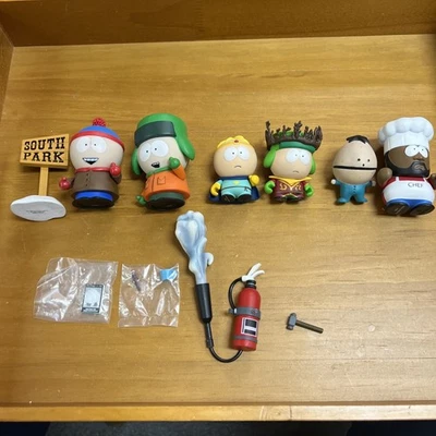 Vintage South Park Mezco Action Figure Lot Mr. Hanley, Stan, Chef... - Image 1 of 4