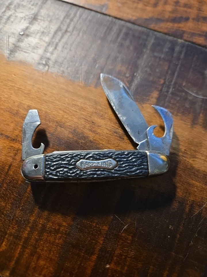 Cuchillo Camper Imperial Kamp King Ireland vintage mango negro Foto 1 de 4