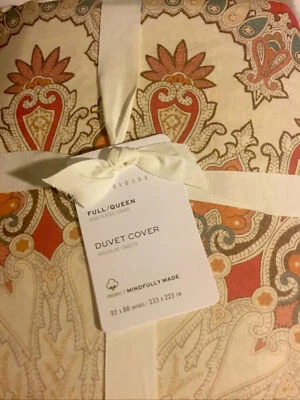 Capa de Edredom Pottery Barn Valencia Paisley Completa Certificada Queen Oeko-Tex Nova Com Etiqueta - Imagem 1 de 3