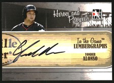 2011 ITG Heroes and Prospects Lumbergraphs Autographs #YA Yonder Alonso Auto