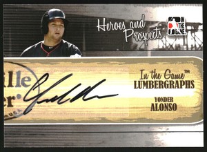 2011 ITG Heroes and Prospects Lumbergraphs Autographs #YA Yonder Alonso Auto