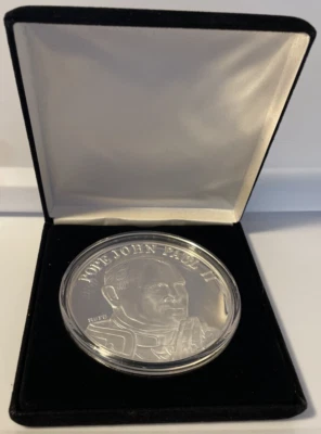 Pope John Paul II 25th Anniversary Silver Jubilee .999 Fine Silver 4oz /2500 COA - Image 1 of 4