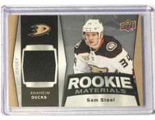 Sam Steel 2018-19 Upper Deck Series 2 Rookie Materials Game Used Jersey