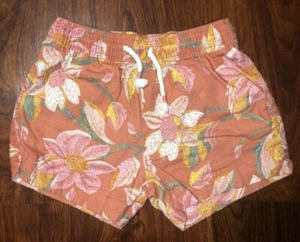 OshKosh B’Gosh Kids Linen/Cotton Girls Pink Floral Shorts 6/6x - Picture 1 of 3