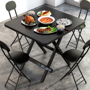 2/4/6 Seaters Square Folding Bar Coffee Table Stool Chairs Kitchen Pub Breakfast - Picture 1 of 57
