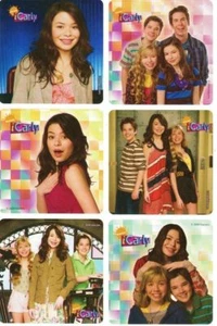 6 x Square Stickers ~ Photo Realistic iCarly Sam Freddie Spencer Carly Shay ~ - Foto 1 di 1