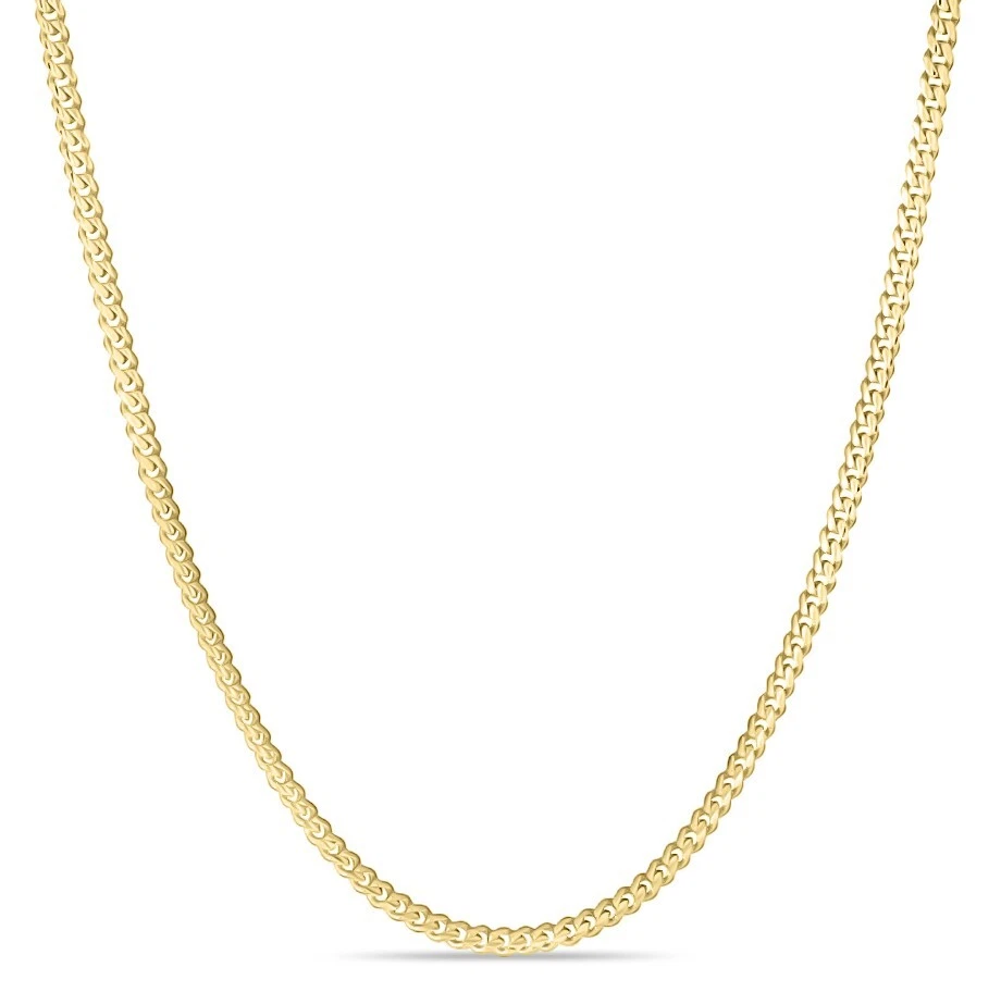 FILMOON Cuban Link Chain Necklace - 14K Gold Plated Chunky Chain For Men & Women, 19" + 3" Extender