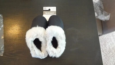 ZAPATILLAS ISOTONER MUJER XL 9.5-10.5 ESPUMA VISCOELÁSTICA ECO CONFORT NEGRAS Foto 1 de 4