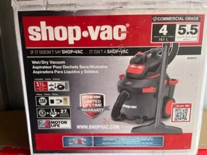 Shop-Vac Aspirapolvere a secco umido 4 galloni 5,5 HP picco con tecnologia motore SVX2 (parti) - Foto 1 di 4