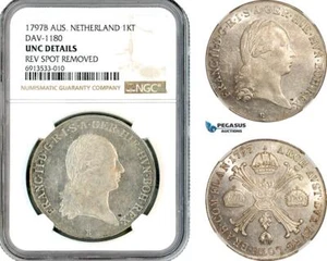 AK316, Austrian Netherlands, Franz II, Kronentaler 1797 B, Kremnitz, NGC UNC Det - Picture 1 of 1