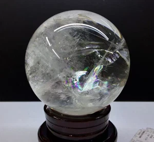 100mm Natural clear crystal quartz sphere Crystal Energy ball healing gift - Picture 1 of 6