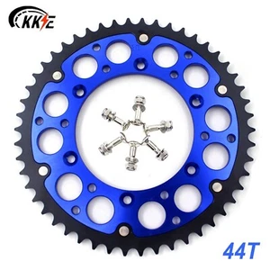 KKE 44T Blue Rear Hybrid Sprocket Fit Suzuki RMZ250 450 DRZ400E/S/SM RM125 RM250 - Picture 1 of 12