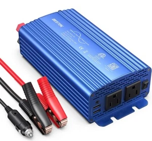 BESTEK 500W Pure Sine Wave Power Inverter DC 12V to 110V AC Car Plug Inverter... - Picture 1 of 1