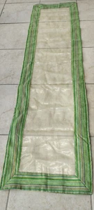 Tischdecke zarter Läufer in frischem Grün gestreift ca. 1,58 x 40 cm - Bild 1 von 7