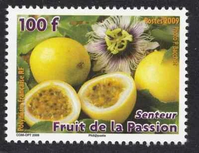 Polynesia 2021 Tiere Unique Flower Flora Aroma Scented Stamp MNH - Image 1 of 3