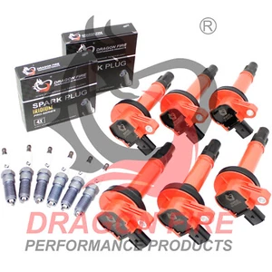 DRAGON FIRE PERFORMANCE Ignition Coil IRIDIUM Kit for Ford Lincoln 3.5L 3.7L V6 - Picture 1 of 7