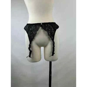 Vintage Christian Dior Black Lace Garter Belt Size Large - Picture 1 of 6