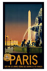 PARIS TRAVEL POSTER For French Railway Networks 1930 20x30 VINTAGE