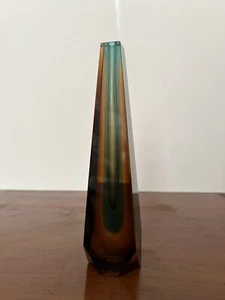 Pavel Hlava 1957 Milano Exbor vaso VETRO VINTAGE METÀ SECOLO MODERNO ceco - Foto 1 di 7