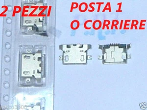 CONNETTORE RICARICA (2 PZZ) PER MICRO USB MEDIACOM phonepad duo G510 M-MPPEG510 - Foto 1 di 1