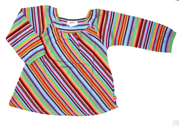 Новый Zutano ребенка ясельного возраста девочек LS Viola качели верхняя рубашка розовый супер полоски 2T 3T 4T новый с Ярлыками - Изображение 1 из 1