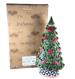 Jim Shore Lighted Tree w/Red Motifs 2023 Windmill Pattern Base 6012905 New Boxed - Picture 1 of 18