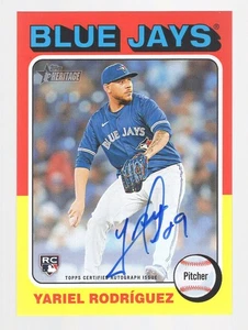 YARIEL RODRIGUEZ 2024 TOPPS HERITAGE REAL ONE AUTOGRAPH RC ON CARD AUTO - Picture 1 of 2