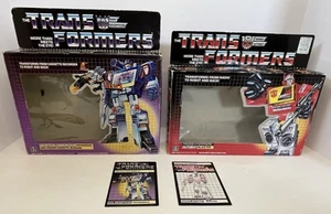 Original 1984 G1 Transformers Soundwave and 1985 Blaster Boxes w/ Instructions - Picture 1 of 10