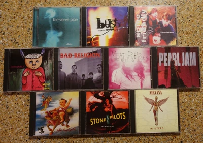 10 CD Lot: 90s Grunge Punk - Nirvana STP Bush BAD RELIGION Pearl Jam DINOSAUR JR Foto 1 de 4