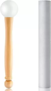 2 Pieces Crystal Singing Bowl Mallet Set, Include Thick Suede Striker White - Picture 1 of 7