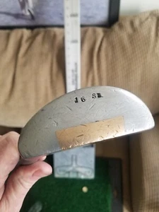 Vintage Otey Crisman Mallet Putter.. Brass Insert.. Old Cool Solid.. MRH. Looky! - Picture 1 of 7