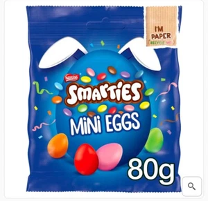 6 X Smarties Mini Eggs 80G Easter hunt easter eggs Smarties - Picture 1 of 1