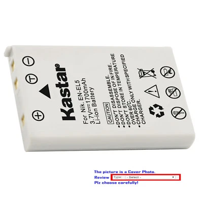Batería de repuesto Kastar para Nikon genuina EN-EL5 y Nikon original OEM MH-61 Foto 1 de 3