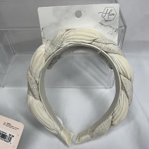Hive and Co. Headbands Braided Taupe Crème Burlap Texture Knotted Twist - Picture 1 of 3