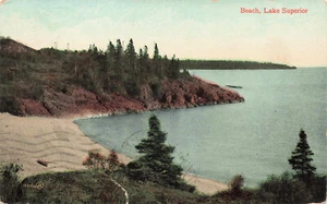 Beach Lake Superior - V Sons - Postcard - Picture 1 of 2