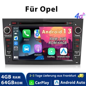 4+64GB Android 13 CD DAB SWC Autoradio Für Opel Astra H Corsa C D Vectra Carplay - Bild 1 von 13