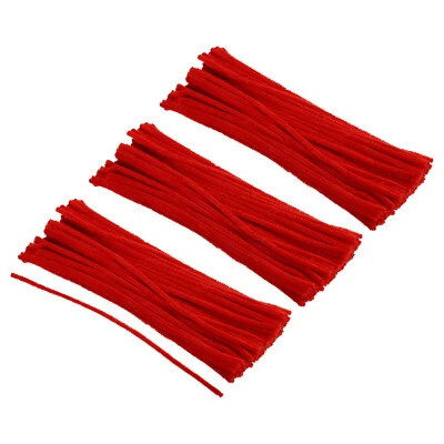 30CM/12" Rohrleitung Sauberer 300 Pack Flexibler Chenille Stiel Rot - Bild 1 von 4