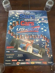 U.S. 500 Poster INDY Car  INAUGURAL US 500  1996 STARS AND CARS RACE MICHIGAN - Picture 1 of 9