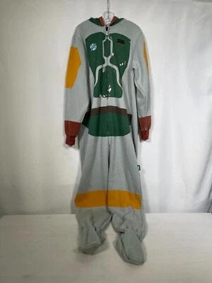 Boba Fett 星球大战连帽连体睡衣服装套装男式小号 — 第 1/4 张图片