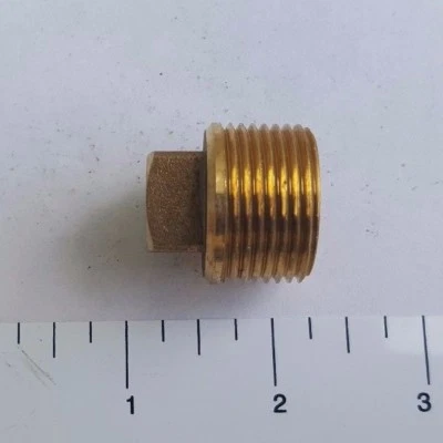 XFITTING 10) 3/4" MALE NPT PIPE PLUG, SQUARE HEAD, LEAD FREE BRASS, FUEL OIL GAS WATER