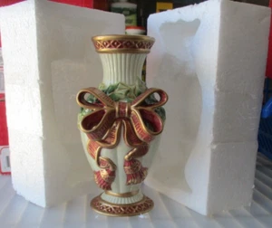 Jarrón Fitz And Floyd Noell Collection 6 1/2 pulgadas en caja original - Imagen 1 de 2