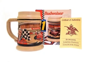 Budweiser Beer Stein Bill Elliott #1 Junior Johnson NEW in Box 1993 - Picture 1 of 4