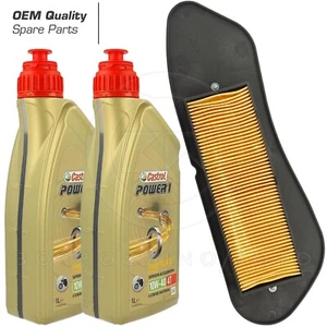 KIT TAGLIANDO OLIO CASTROL POWER1 10W40 FILTRO ARIA YAMAHA X-MAX X-CITY 250 2008 - Picture 1 of 3