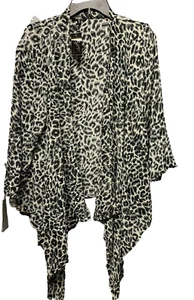 3x Cardigan Kimono Poncho Top plus size Women's Leapord Print Sale casual spring - Picture 1 of 2
